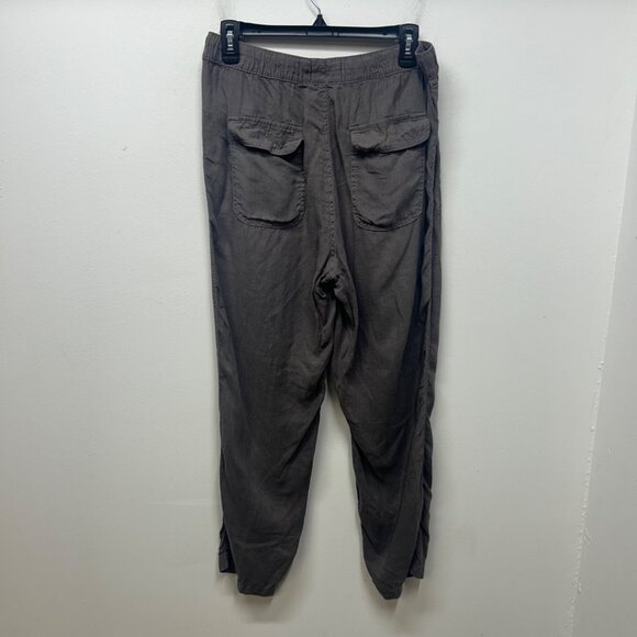 Rachel Roy Womens Linen Drawstring Jogger Pants With Front & Back Pockets Gray S - Picture 3 of 8